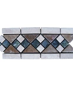 Natural Stone Mosaic Leylak Bordure