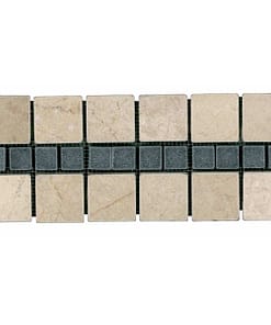 Natural stone meshed mosaic bordure