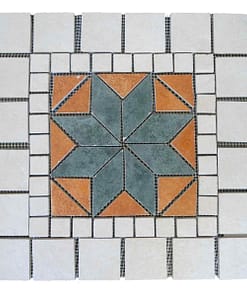 Netted meshed ceramic decor medallion