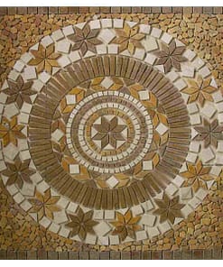 Netted Meshed mosaic Travertine Marble Decor Medallion