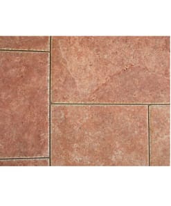 Red Rosso Travertine Brushed chiseled edge