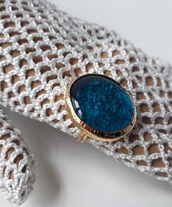 Gök Mavisi Cam Yüzük