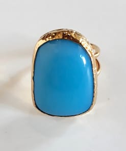 Mavi Turkuaz Sanatsal Yüzük