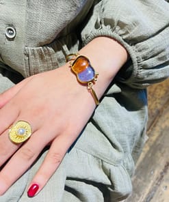 Fused Glass Unique Ring by Gamze Haberal