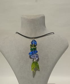 colorful fish glass fusion beads necklace