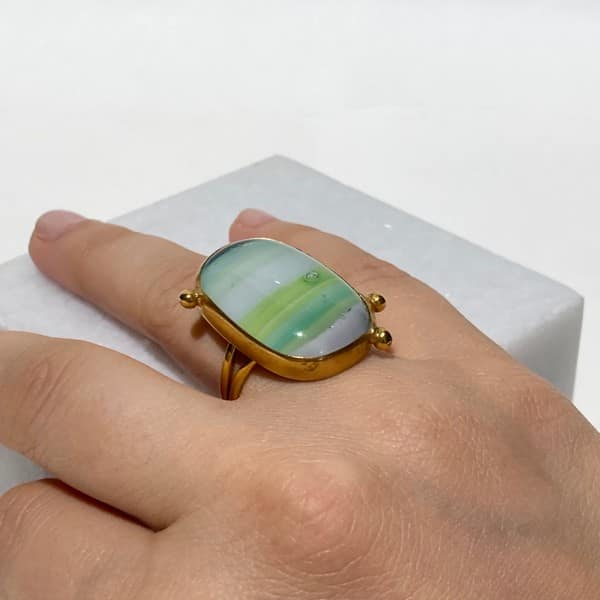 Pastel Renkler Elyapımı Yüzük - Görsel 6